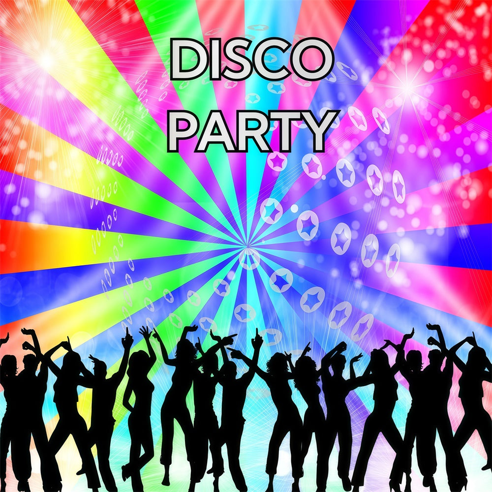 80's Backdrop Star Glow Groove Night Backdrop GQ4-356