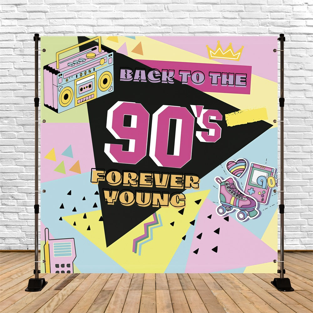 90s Photo Backdrop Cartoon Style Skater Backdrop GQ4-359