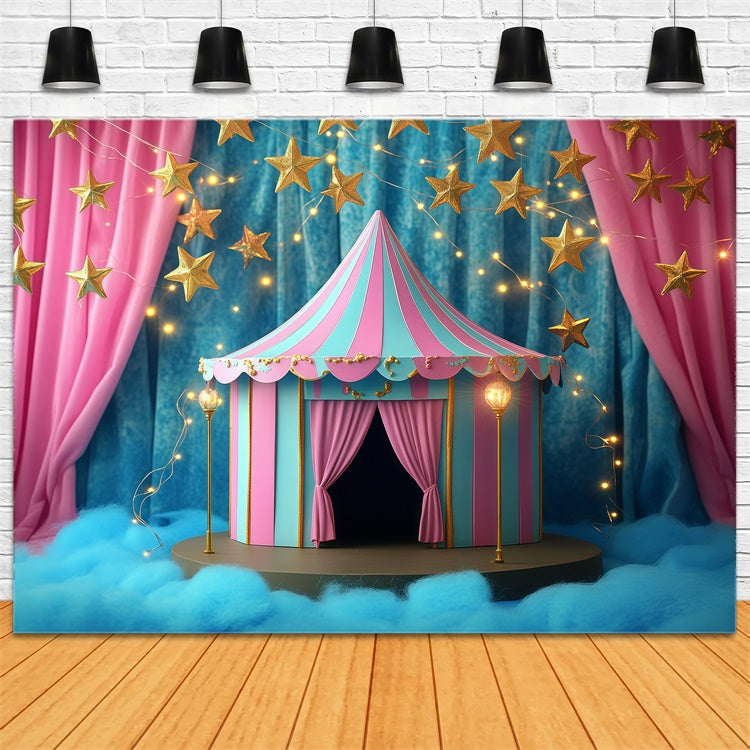 Carnival Tent Backdrop Dreamy Circus Night Show Backdrop GQ5-106
