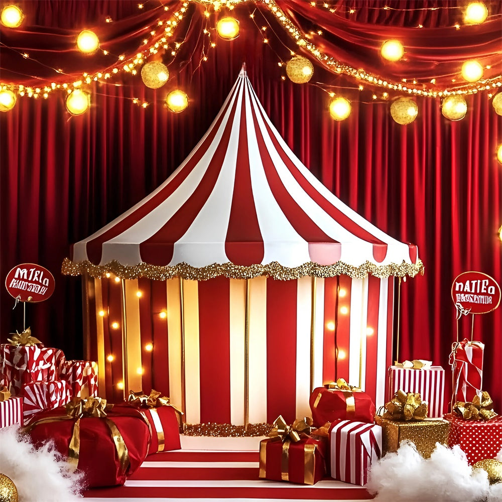 Circus Tent Backdrop Holiday Stage Tent Lights Backdrop GQ5-120