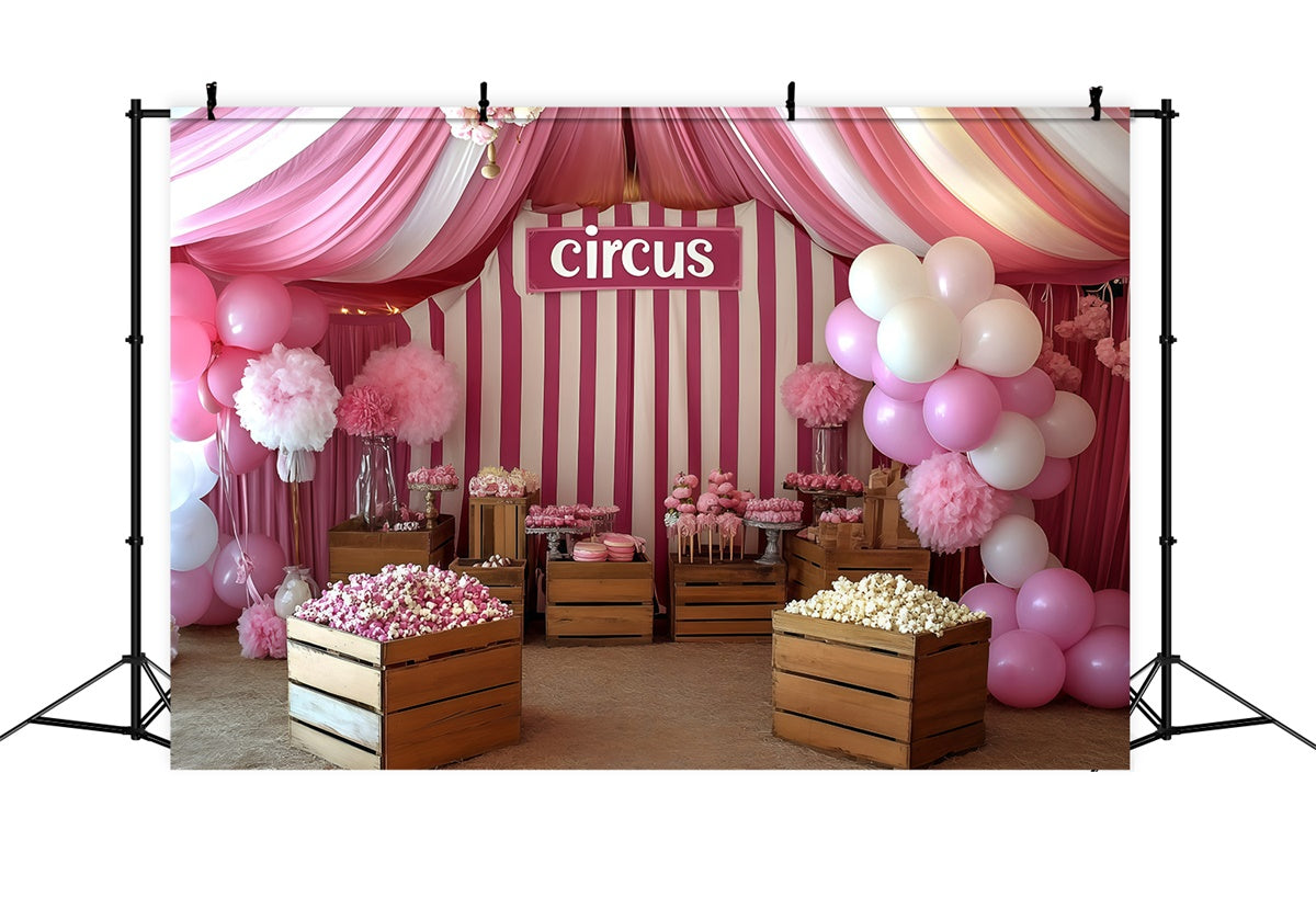 Circus Photography Backdrop Cotton Candy Tent Dessert Backdrop GQ5-136