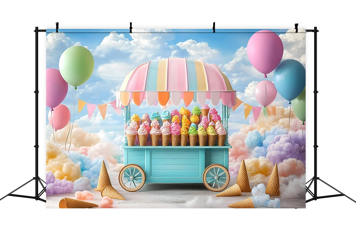 Newborn Photography Backdrop Ice Cream Carnival Backdrop GQ5-139