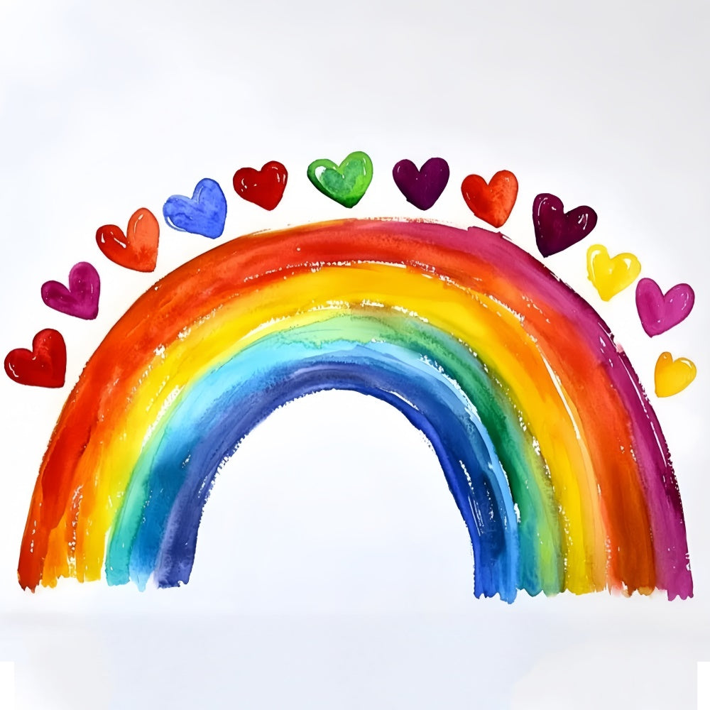 Rainbow Backdrop Rainbow Heart Magic Children Backdrops GQ5-143