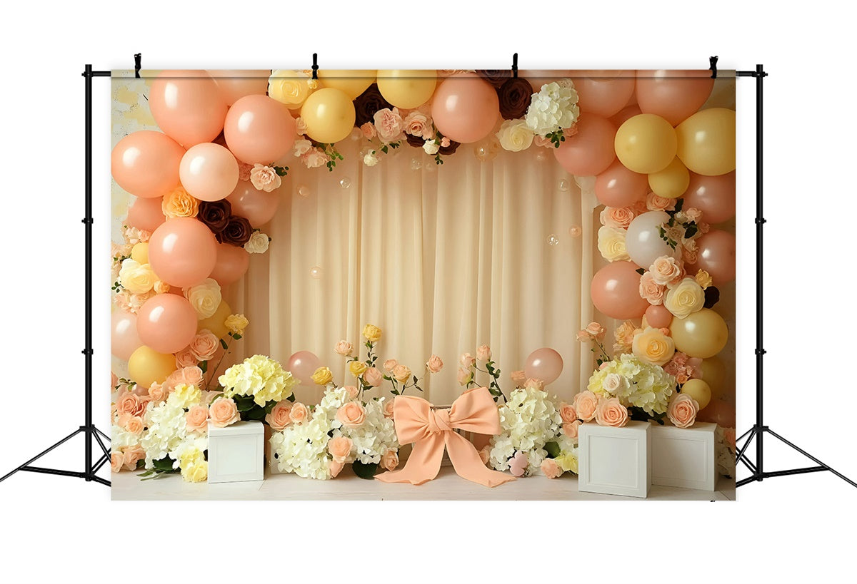 Newborn Photography Backdrops Pastel Flower Arch Backdrop GQ5-155