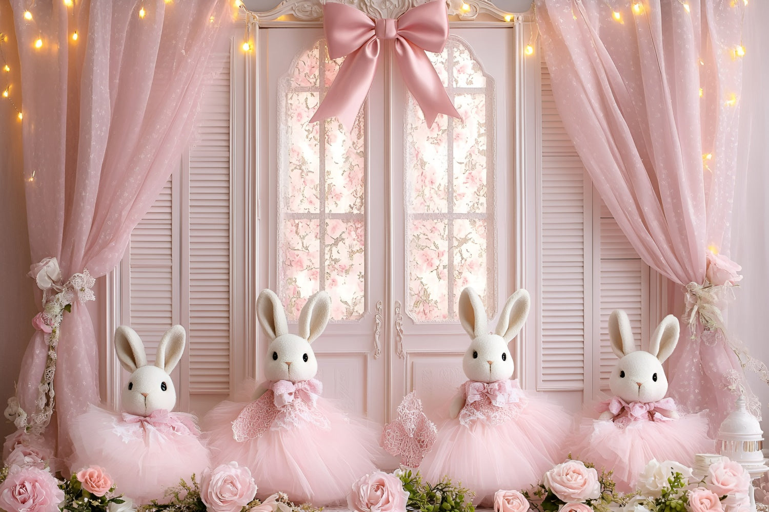 Newborn Photoshoot Backdrop Rosy Rabbit Princess Backdrop GQ5-175