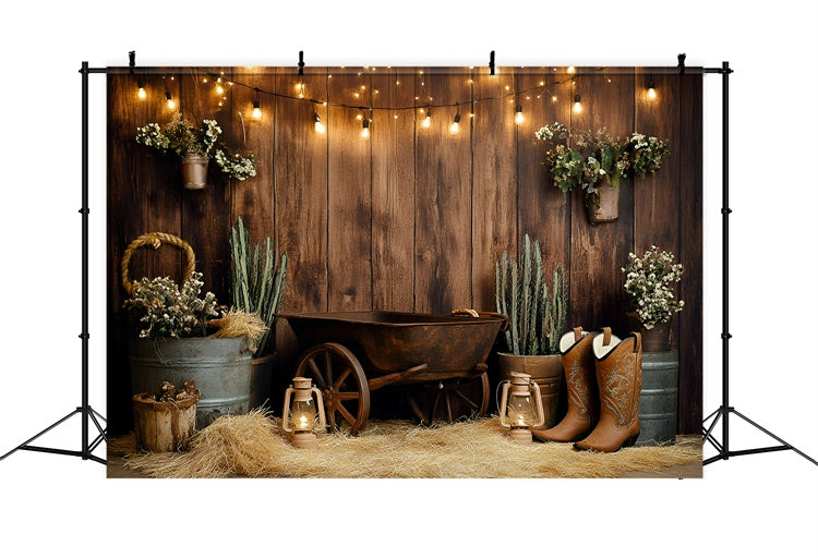 Cowboy Backdrops Cactus Charm Western Children Backdrops GQ5-181