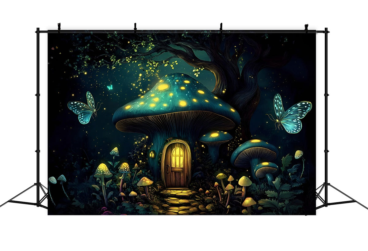 Children Backdrops Enchanted Mushroom Forest Backdrop GQ5-187