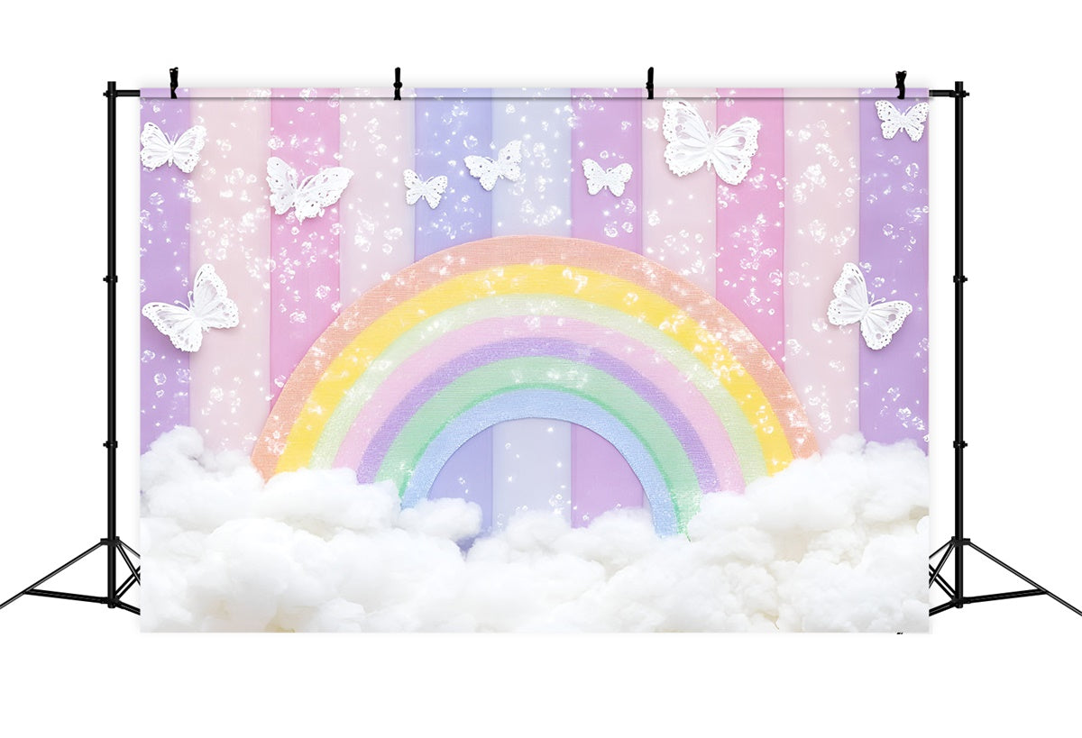 Rainbow Backdrop Fairytale Arch Butterfly Kids Backdrop GQ5-194