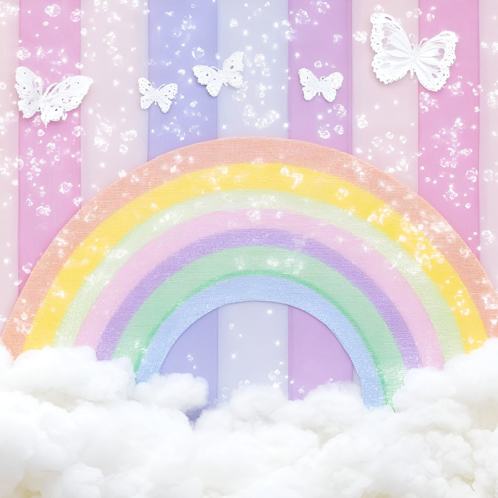 Rainbow Backdrop Fairytale Arch Butterfly Kids Backdrop GQ5-194