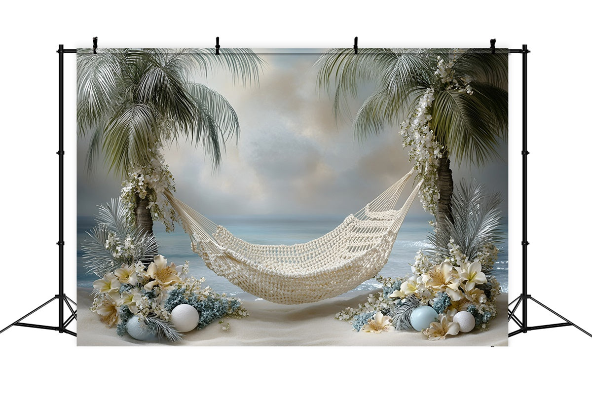 Photography Backdrops For Kids Floral Beach Palm Backdrop GQ5-204