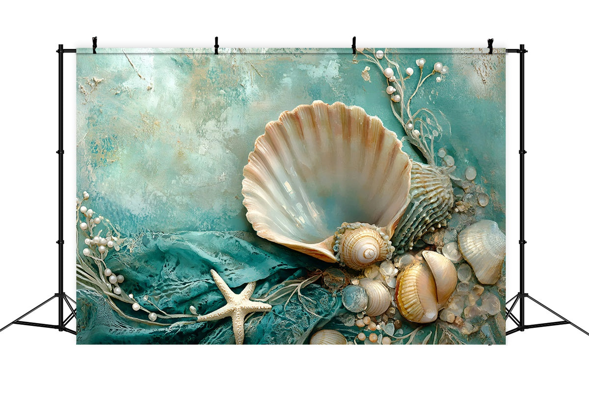 Kids Photo Backdrop Ocean Shell Fantasy Backdrop GQ5-205