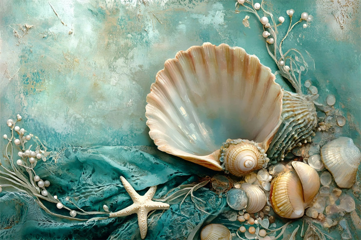 Kids Photo Backdrop Ocean Shell Fantasy Backdrop GQ5-205