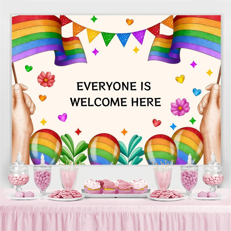 Pride Month Backdrop Illustrated Banner Backdrop GQ5-211