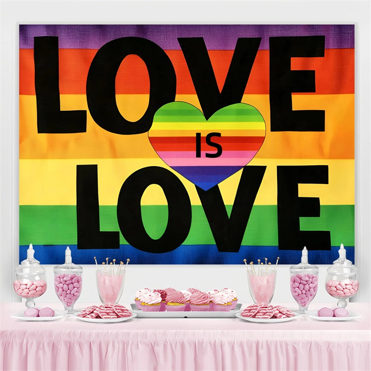 Pride Photo Backdrop Rainbow Heart Flag Backdrop GQ5-217