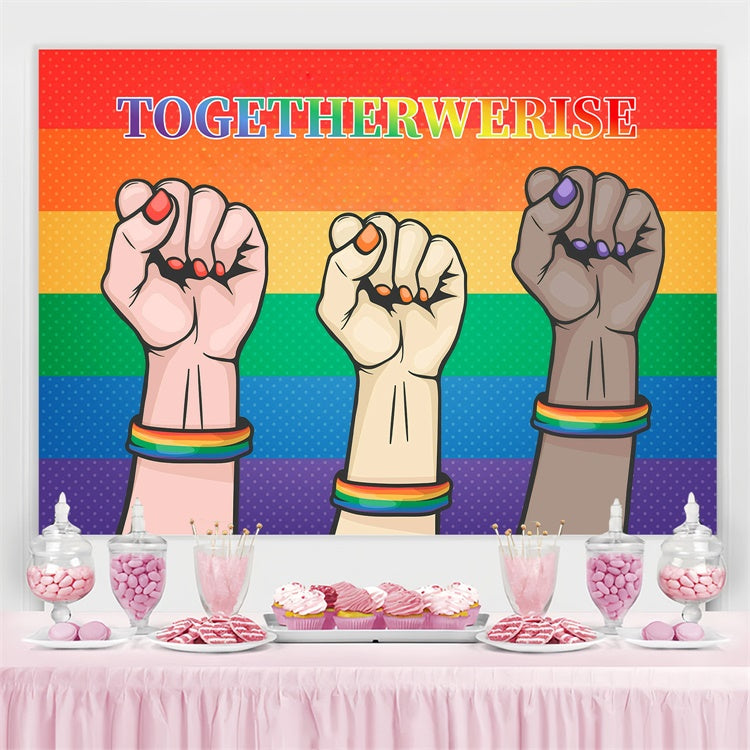 Pride Backdrop United Fists Statement Backdrop GQ5-227
