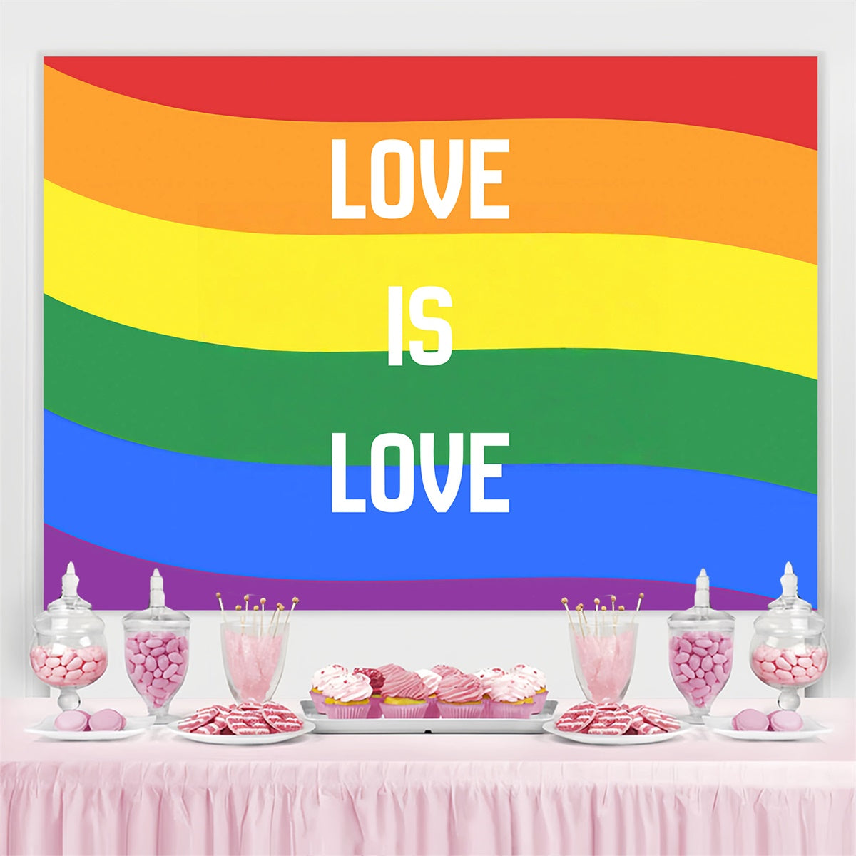 Pride Photo Backdrop Bold Stripes Pride Backdrop GQ5-229