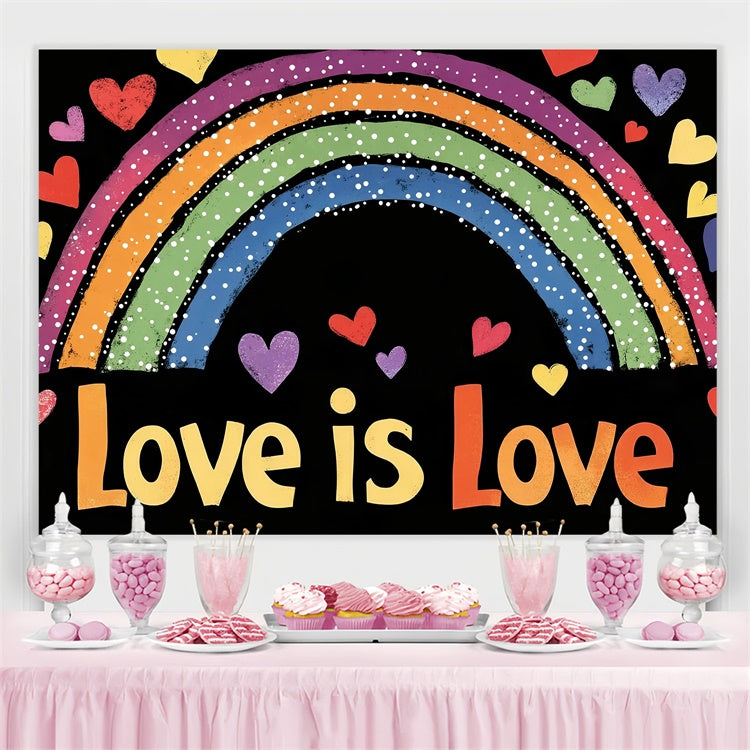 Pride Month Backdrop Rainbow Arch Love Backdrop GQ5-236