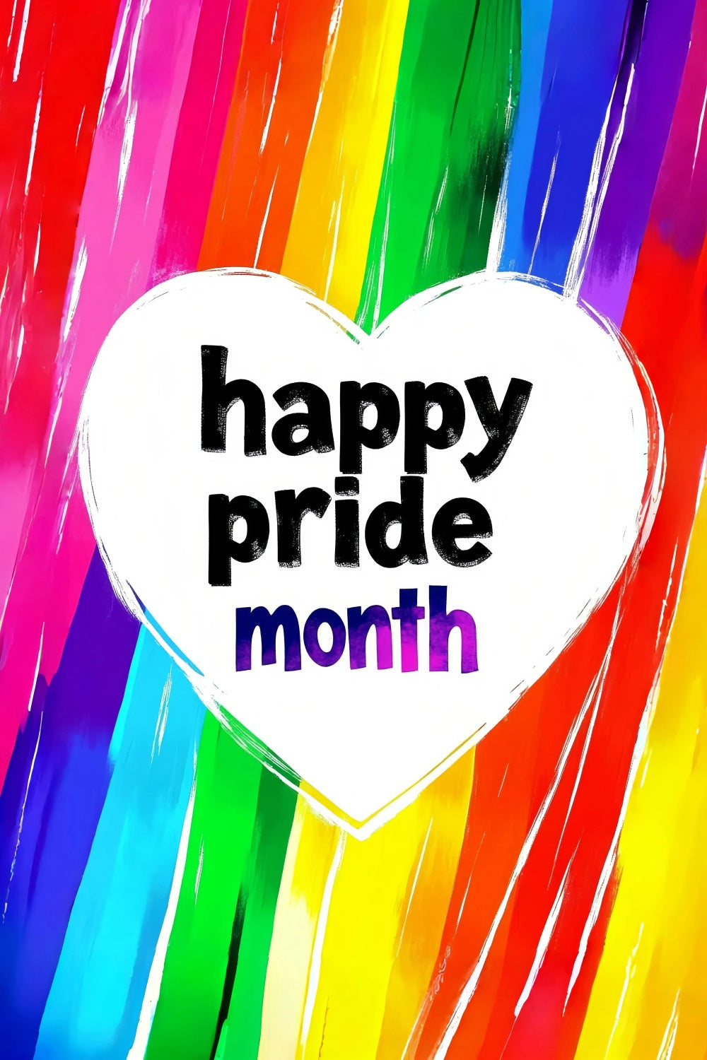 Pride Month Backdrop Rainbow Painted Love Backdrop GQ5-240