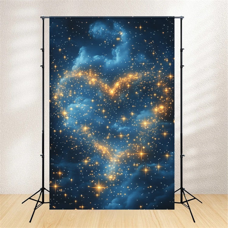 Stars Backdrop Romantic Star Heart Galaxy Backdrop GQ5-65