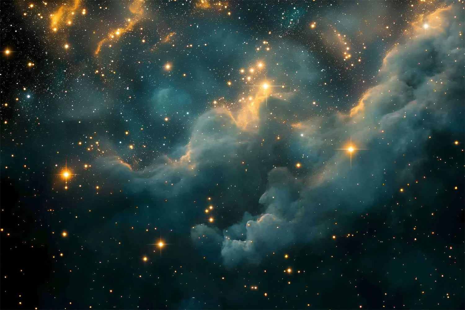 Starry Backdrop Galactic Sky Sparkle Glow Backdrop GQ5-67