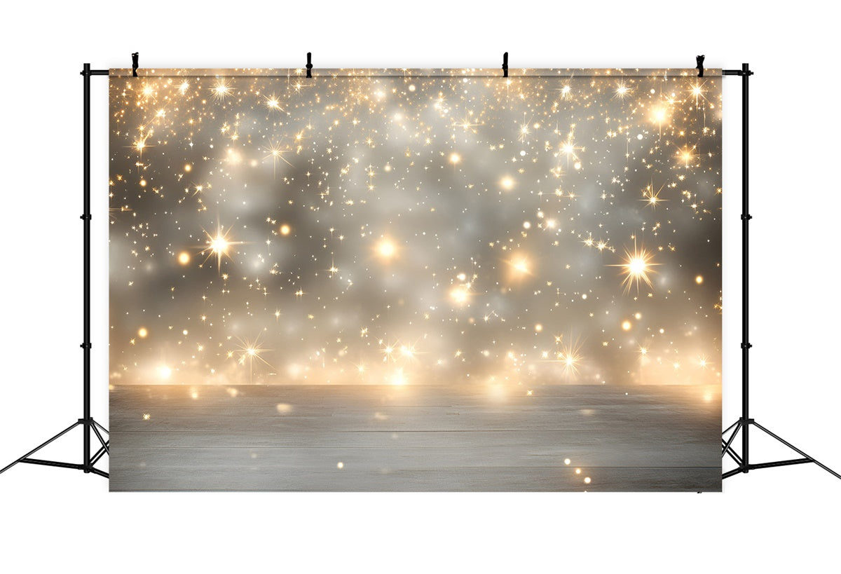 Stars Backdrop Wooden Floor Sparkle Star Backdrop GQ5-70