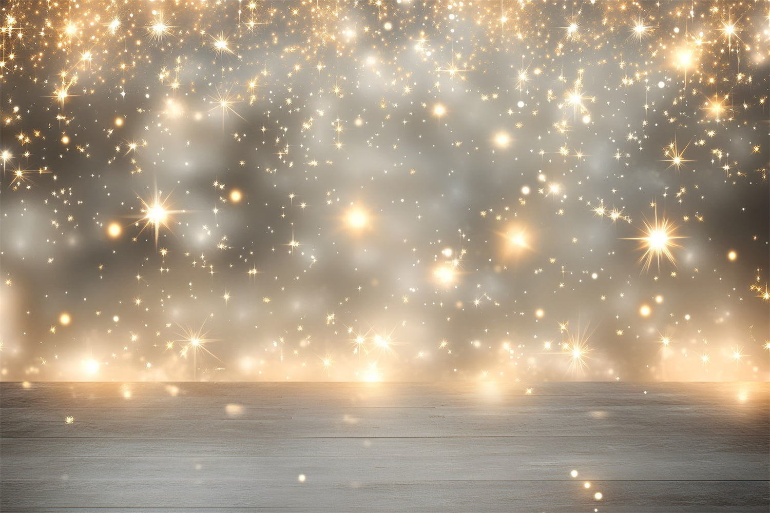 Stars Backdrop Wooden Floor Sparkle Star Backdrop GQ5-70