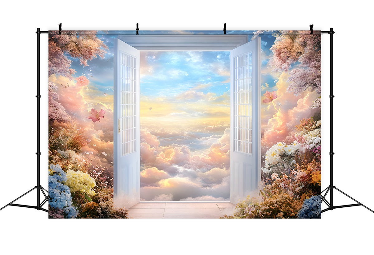 Sky Backdrop Pastel Sky Garden Entrance Backdrop GQ57-113
