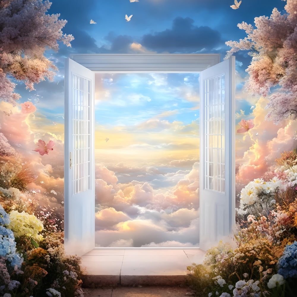 Sky Backdrop Pastel Sky Garden Entrance Backdrop GQ57-113