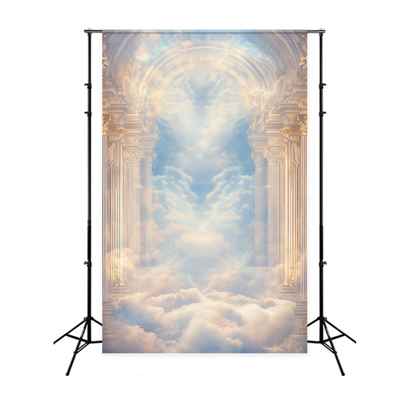 Sky Photo Backdrop Divine Palace Arch Backdrop GQ57-120