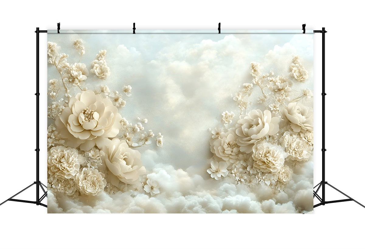 Cloud Photo Backdrop Floating Flowers Dream Backdrop GQ57-121