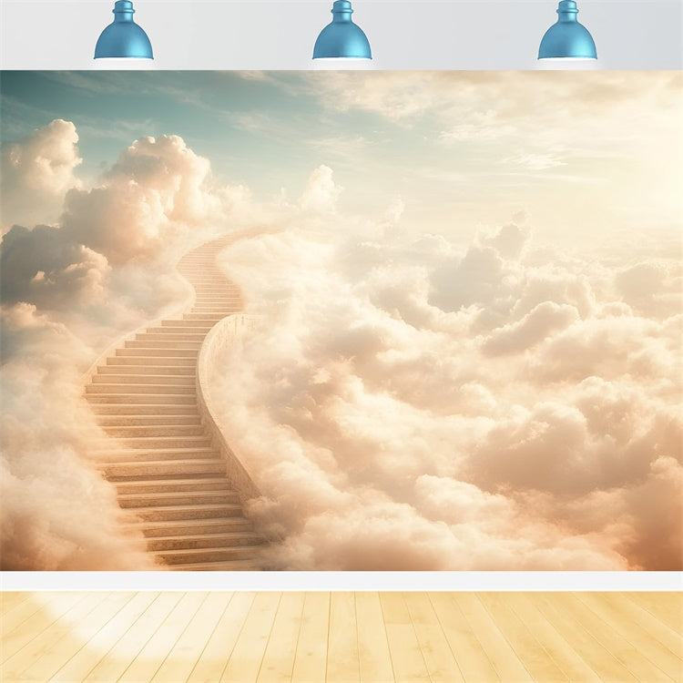Cloud Photography Backdrop Dreamy Cloud Stairs Backdrop GQ57-131