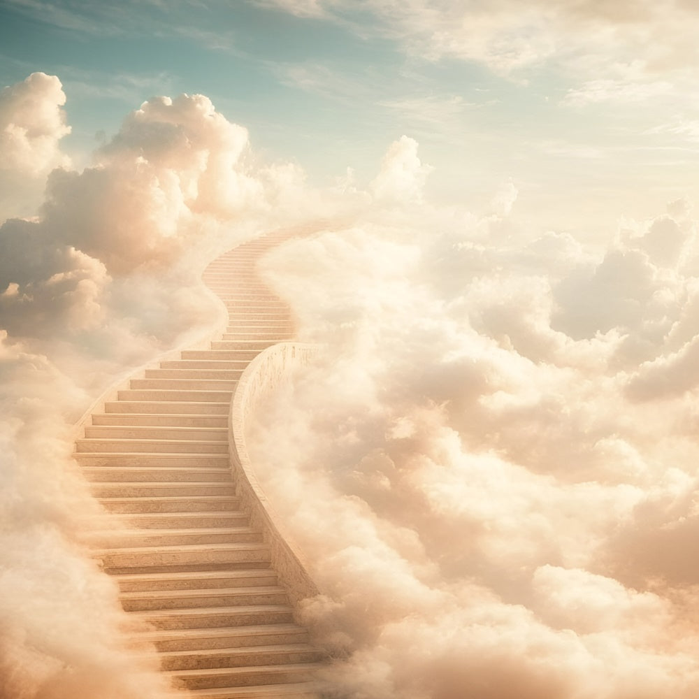 Cloud Photography Backdrop Dreamy Cloud Stairs Backdrop GQ57-131