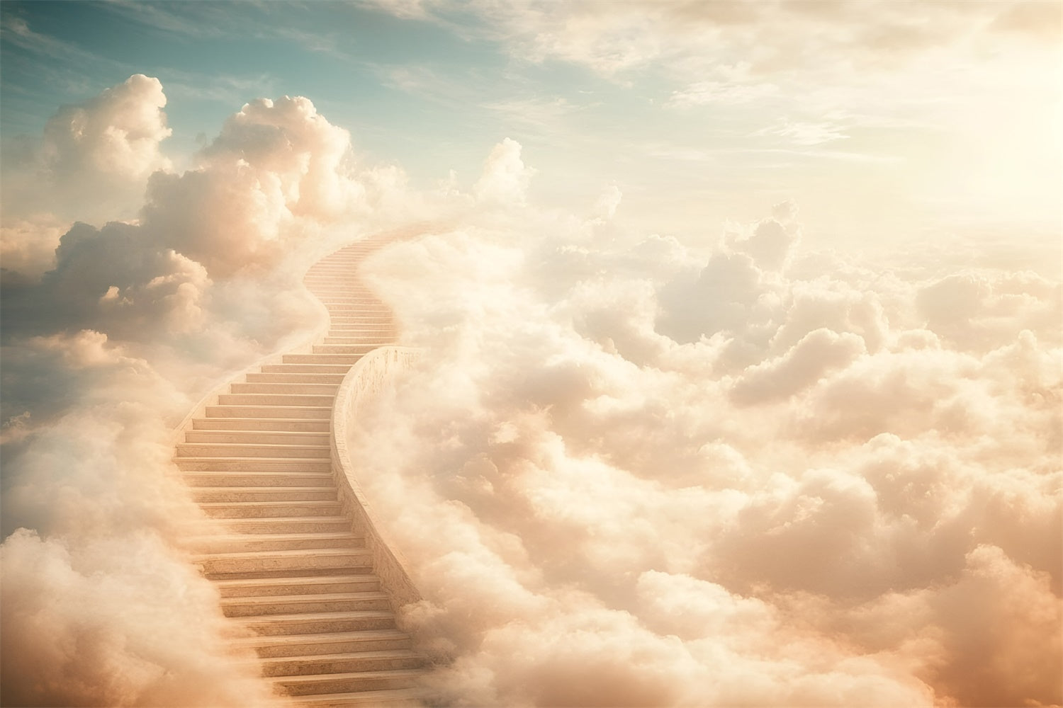 Cloud Photography Backdrop Dreamy Cloud Stairs Backdrop GQ57-131