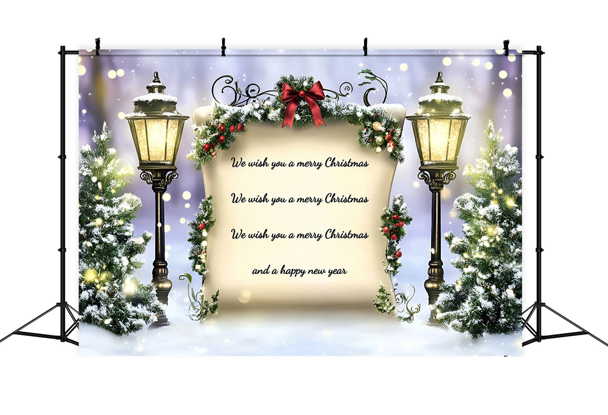 Christmas Backdrops Winter Blessings Banner Backdrop GQ57-14