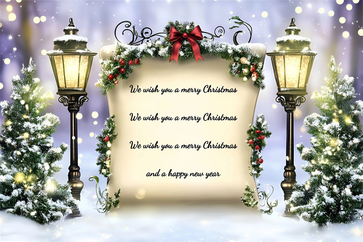 Christmas Backdrops Winter Blessings Banner Backdrop GQ57-14