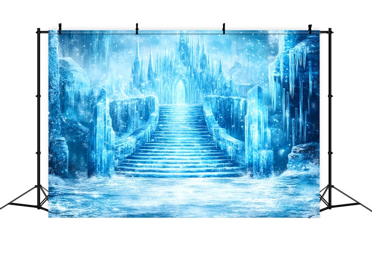 Castle Backdrop Frozen Crystal Palace Winter Backdrop GQ57-142