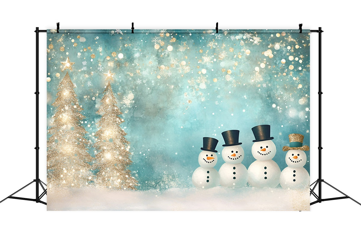 Winter Backdrops Glitter Snowman Parade Backdrop GQ57-149