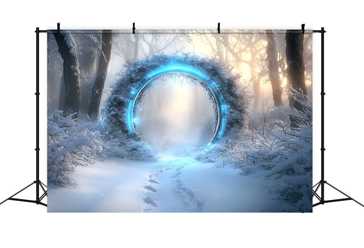 Winter Backdrop Photography Glowing Magic Arch Backdrop GQ57-153