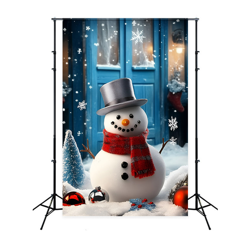 Winter Backdrops Winter Greeter Snowman Backdrop GQ57-155