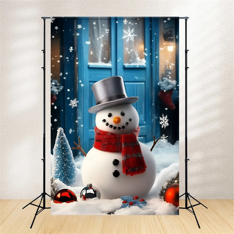 Winter Backdrops Winter Greeter Snowman Backdrop GQ57-155