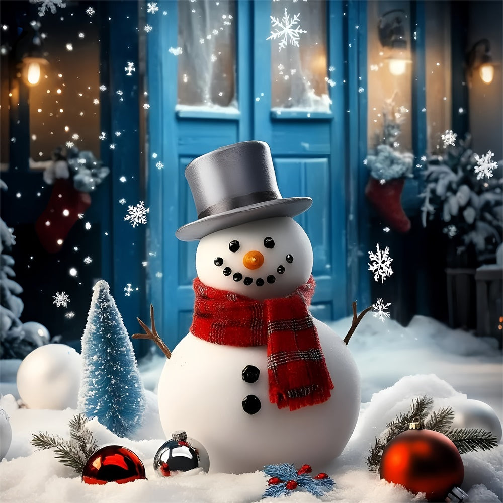 Winter Backdrops Winter Greeter Snowman Backdrop GQ57-155