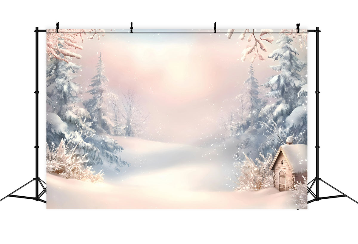 Winter Scene Backdrop Dreamy Frost Morning Backdrop GQ57-158