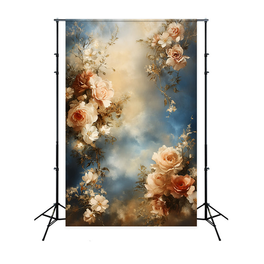 Oil Painting Photography Backdrop Cloudy Rose Backdrop GQ57-191