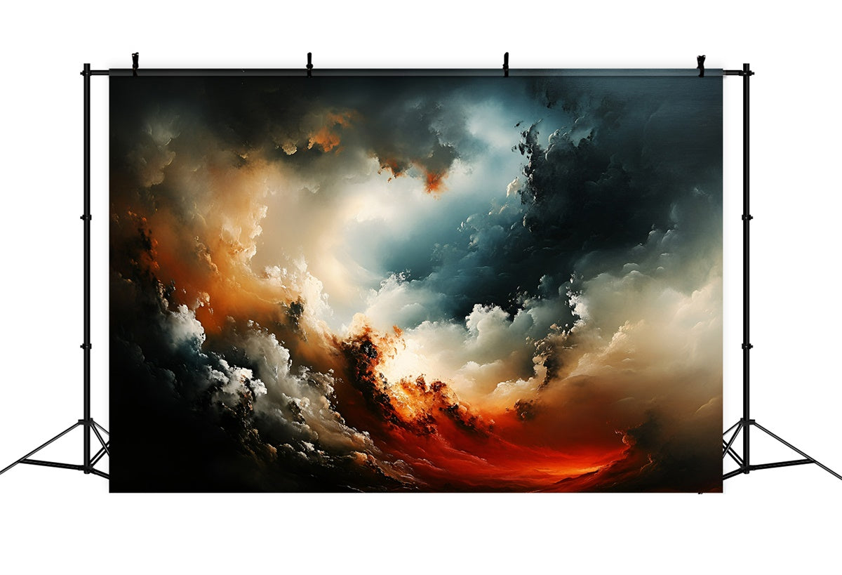 Fine Art Backdrops Abstract Sunset Storm Fabric Backdrop GQ57-197