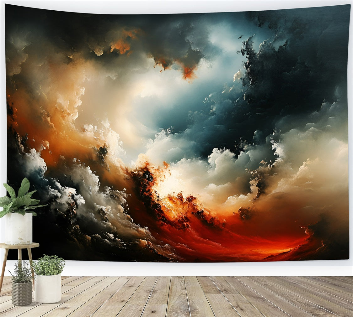 Fine Art Backdrops Abstract Sunset Storm Fabric Backdrop GQ57-197