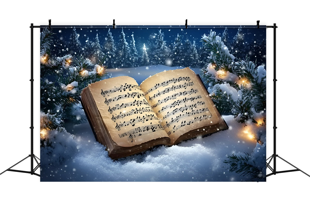 Christmas Backdrops Silent Night Sheet Music Backdrop GQ57-20
