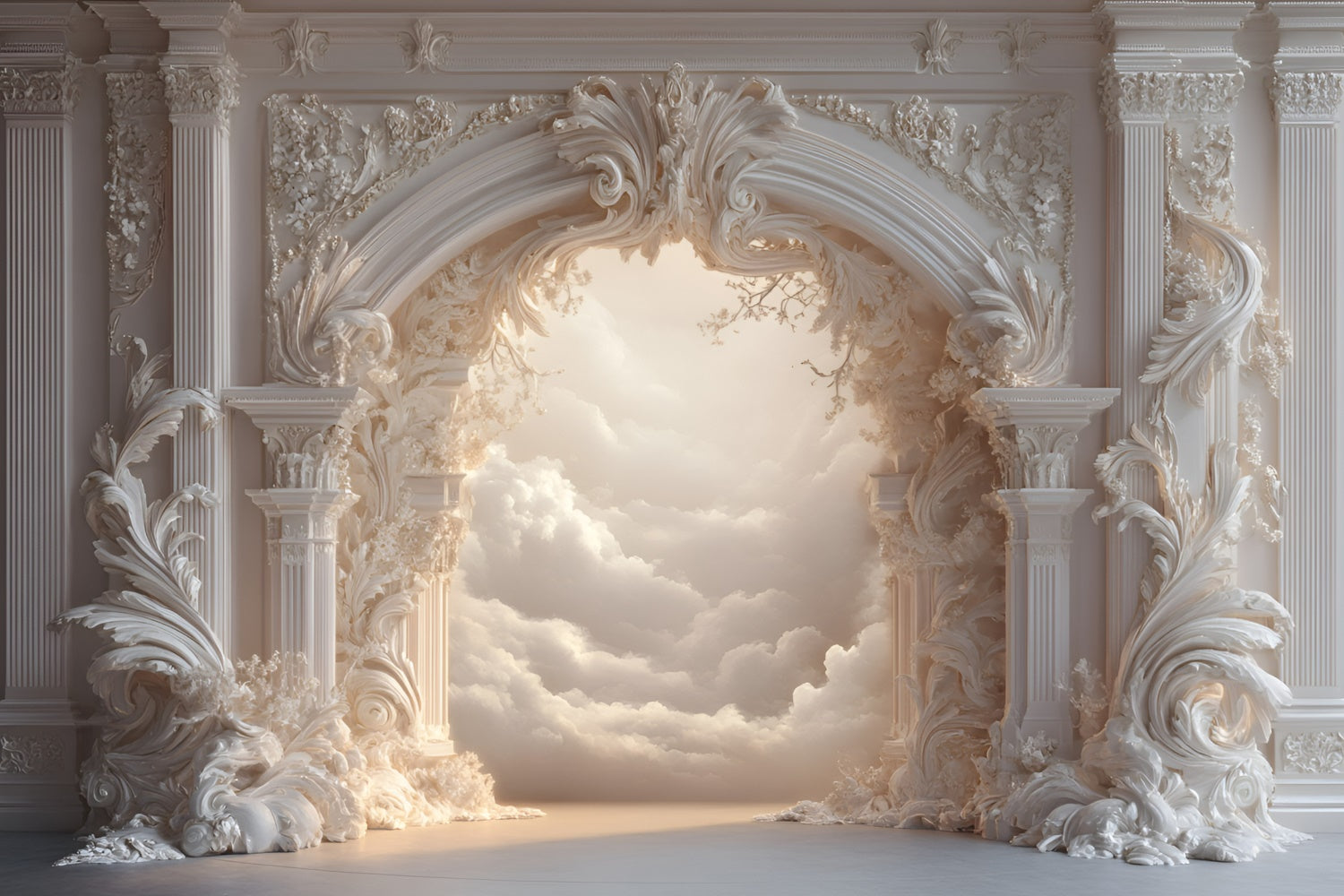 Entry Backdrop Fine Art Backdrops Baroque Heaven Entry Fabric Backdrop GQ57-203