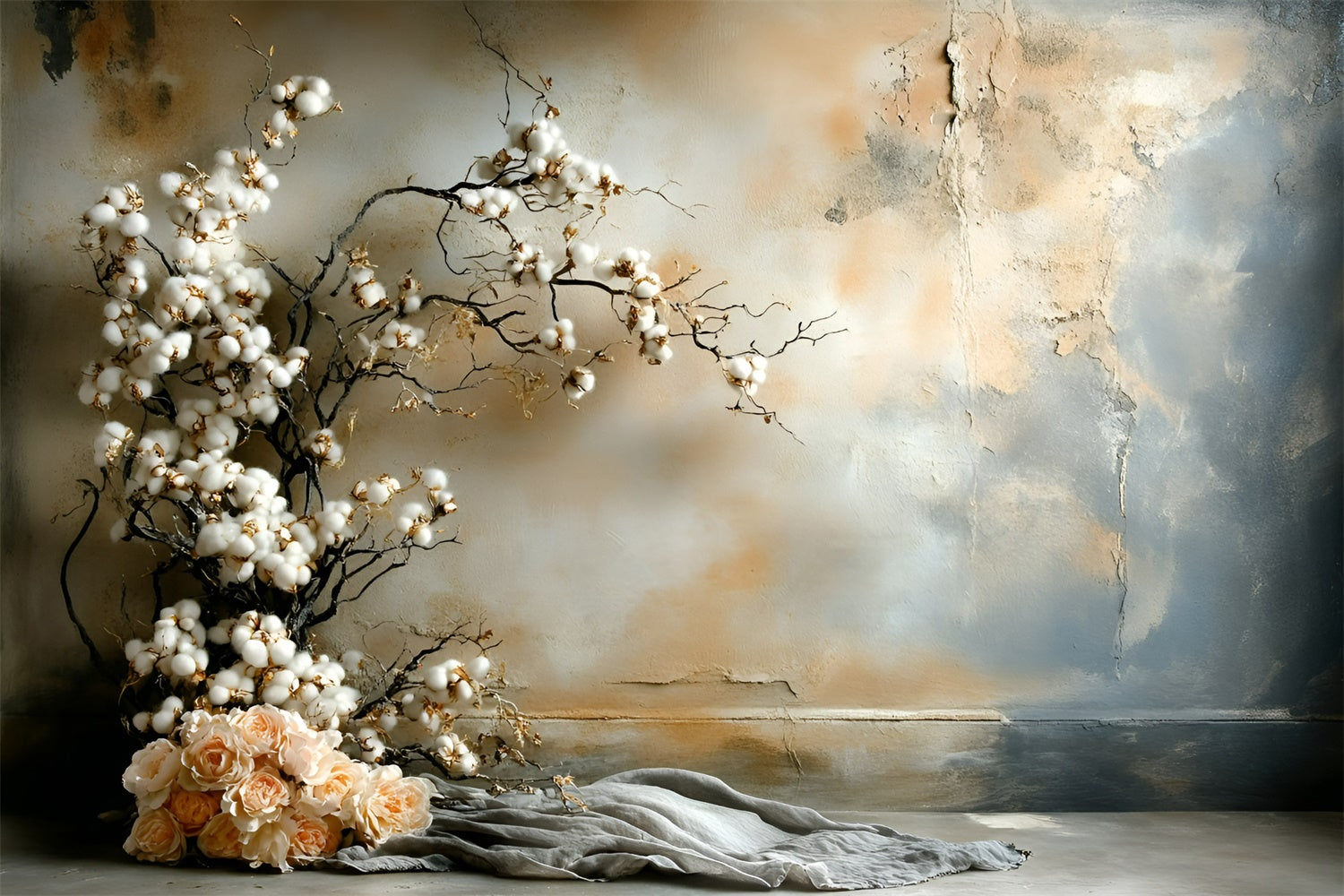 Fine Art Backdrop Cotton Blossom Serenity Cloth Backdrop GQ57-205