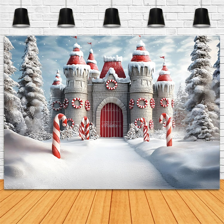 Christmas Photo Backdrops Sweet Winter Fortress Backdrop GQ57-21