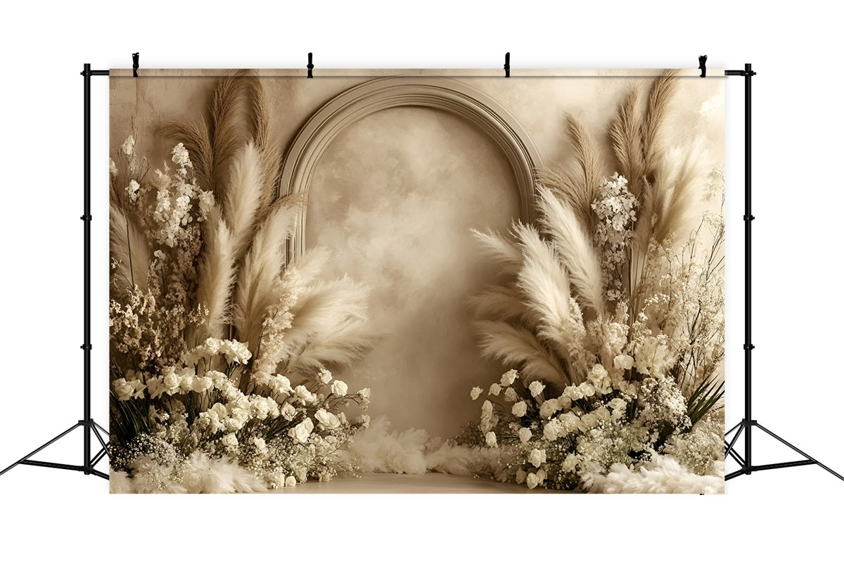 Boho Backdrop Dried Flower Elegance Arch Backdrop GQ57-216
